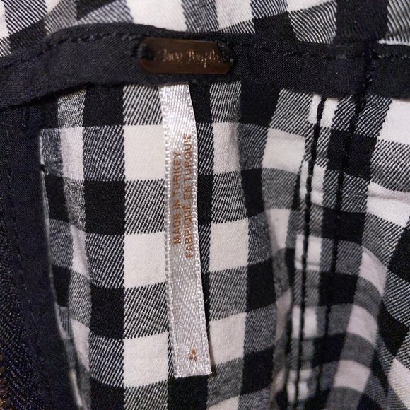 Free People Black Gingham Mini Skirt - Picture 5 of 5